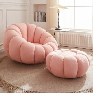 Modern Tufted Reclining Bean Bag Sofa Comfortable Home Furniture with Foam and Fabric Lazy Couch Beanbag Couch
