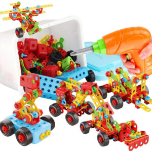 Child Screw Toys Electric Drill Tool Box Develop Creative Building Block Boys Educational Building Block Nut Assembly Toys
