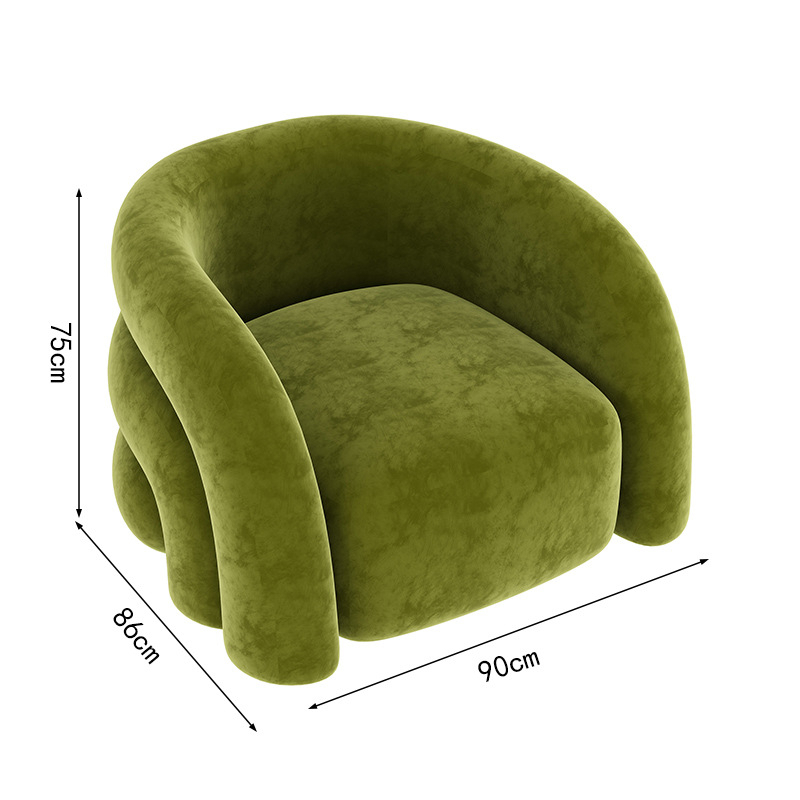 Modern Light Luxury Office Negotiation Sofa Coffee Table Cream Wind Office Meeting Simple Lazy Sofa - Image 4