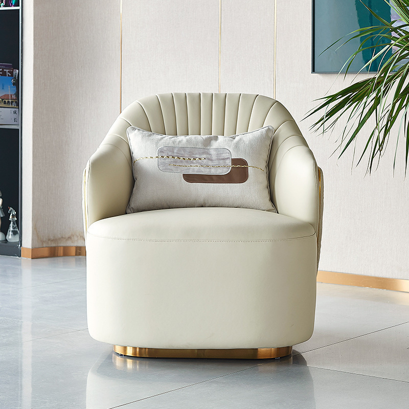 Modern Luxury Revolving Lounge Chair Home Hotel Office Convertible Fabric Upholstery Leisure Sofa Furniture - Image 4