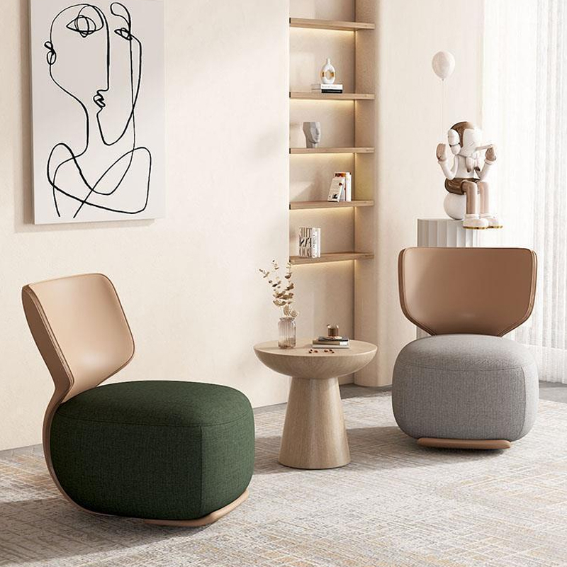 2025 New Modern Single Living Room Chair Simple Lazy Sofa with Convertible Feature Fabric Upholstery Balcony Lounge Chair - Image 3