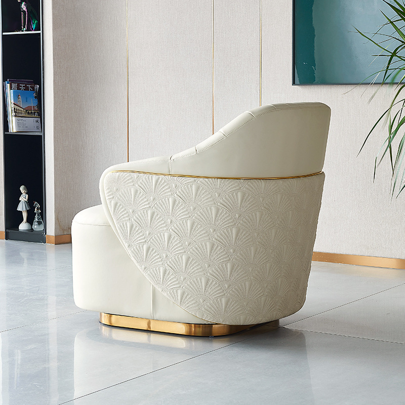 Modern Luxury Revolving Lounge Chair Home Hotel Office Convertible Fabric Upholstery Leisure Sofa Furniture - Image 5