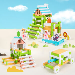 20PCS Building Toys Wooden Blocks Mortise and Tenon Structure DIY Creative Construction Ability Educational Toys