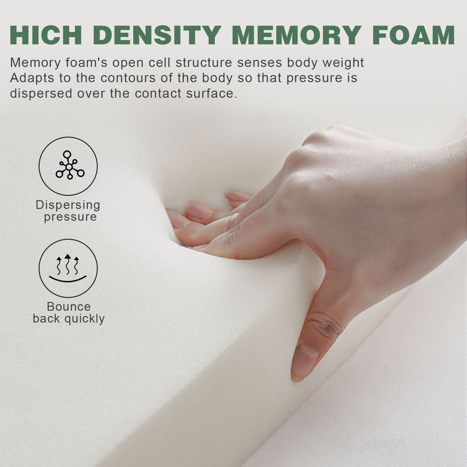 4-in-1 Floor Foldable Sofa Couch Convertible Folding Chair Bed Mattress Fold Out Comfy Lounge with L-Shaped Armrests - Image 5