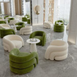 Modern Light Luxury Office Negotiation Sofa Coffee Table Cream Wind Office Meeting Simple Lazy Sofa