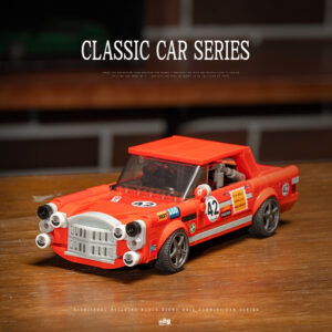 Assembled Retro Building Blocks Sports Car Brick Made From Durable Plastic