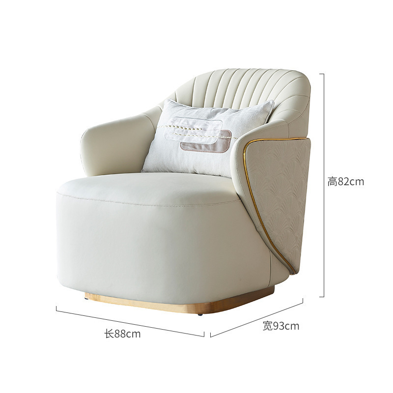 Modern Luxury Revolving Lounge Chair Home Hotel Office Convertible Fabric Upholstery Leisure Sofa Furniture - Image 2