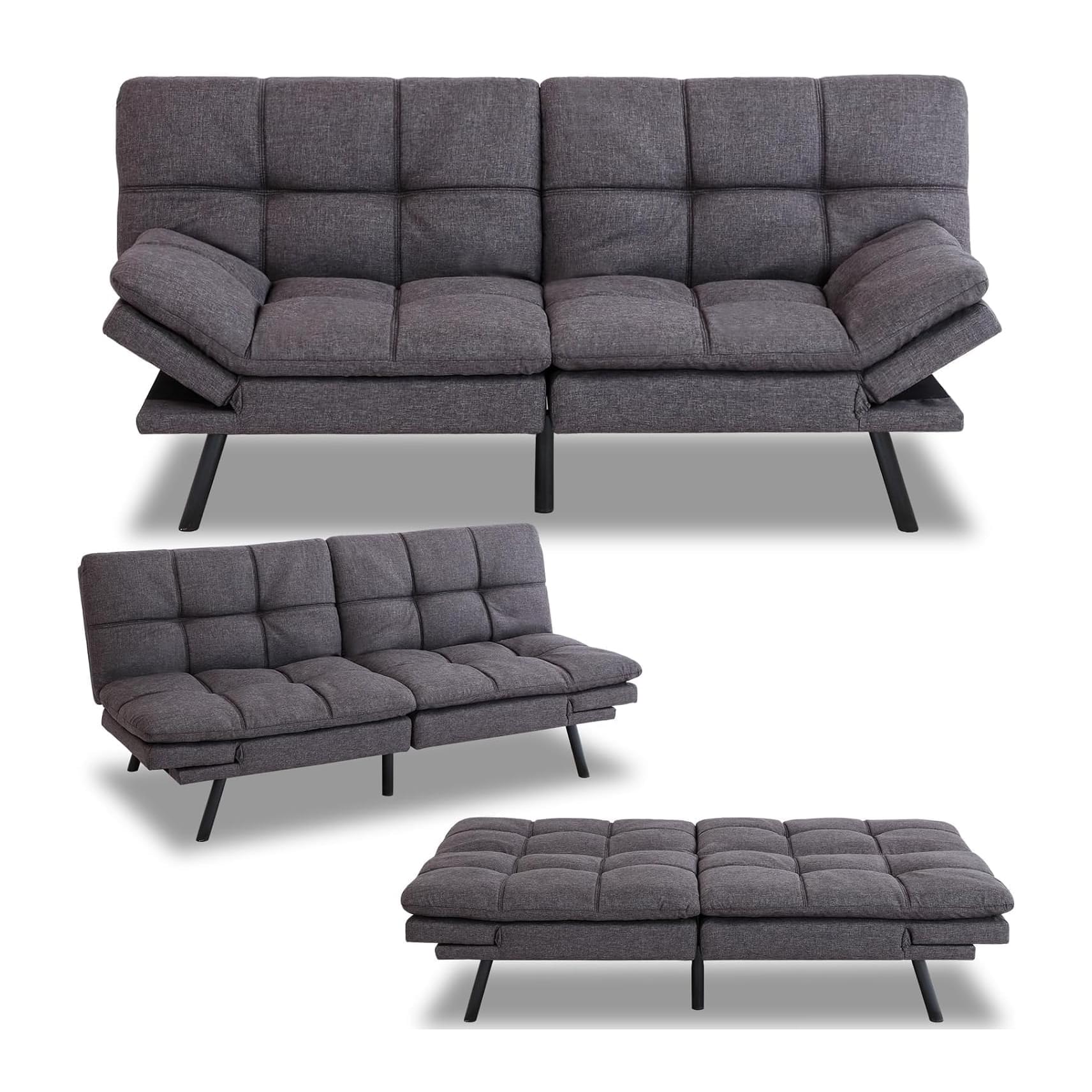 High Quality Living Room Sofa Bed Couch Memory Foam Futon Convertible Couch Bed