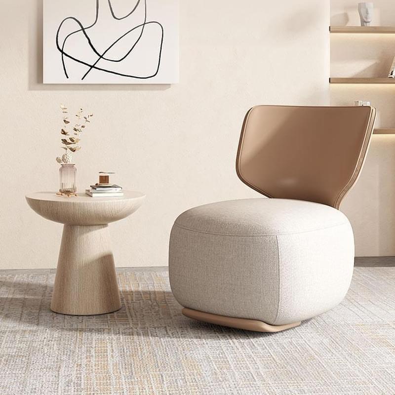 2025 New Modern Single Living Room Chair Simple Lazy Sofa with Convertible Feature Fabric Upholstery Balcony Lounge Chair