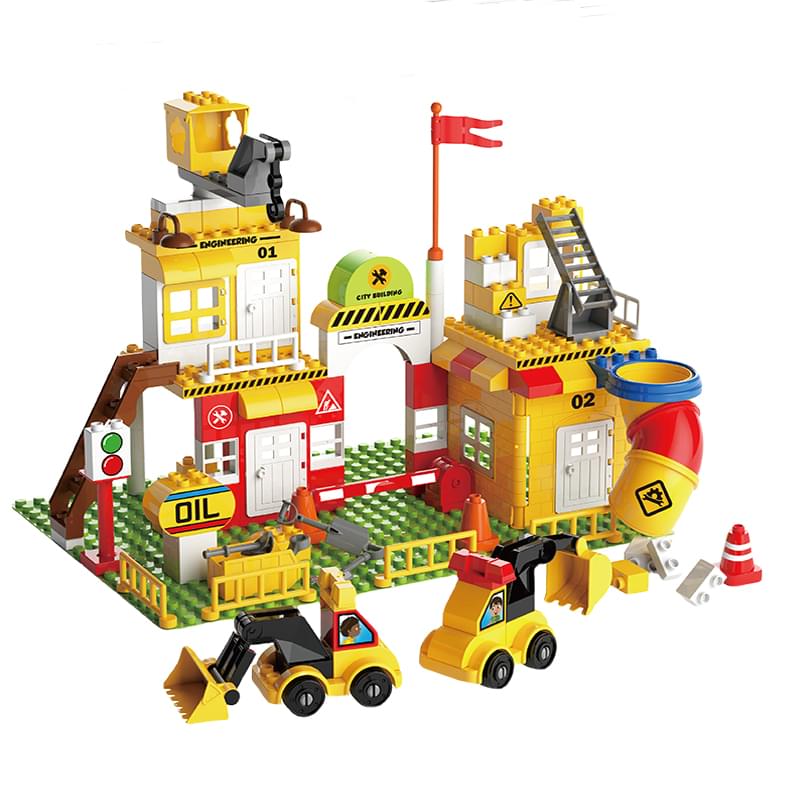143pcs Engineering Center Building Blocks City Theme Unisex Educational Toy ABS Modern Construction Toy for Kids