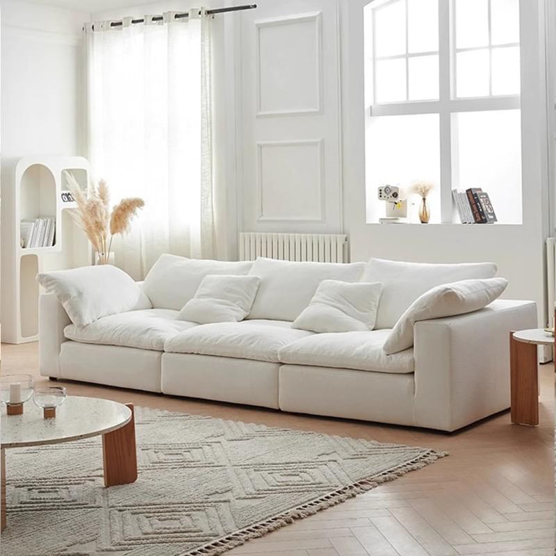 Modern Simple Cloud Sofa Set for Living Room and Hotel Detachable Washable Lazy Down Fabric New Style Bedroom Furniture