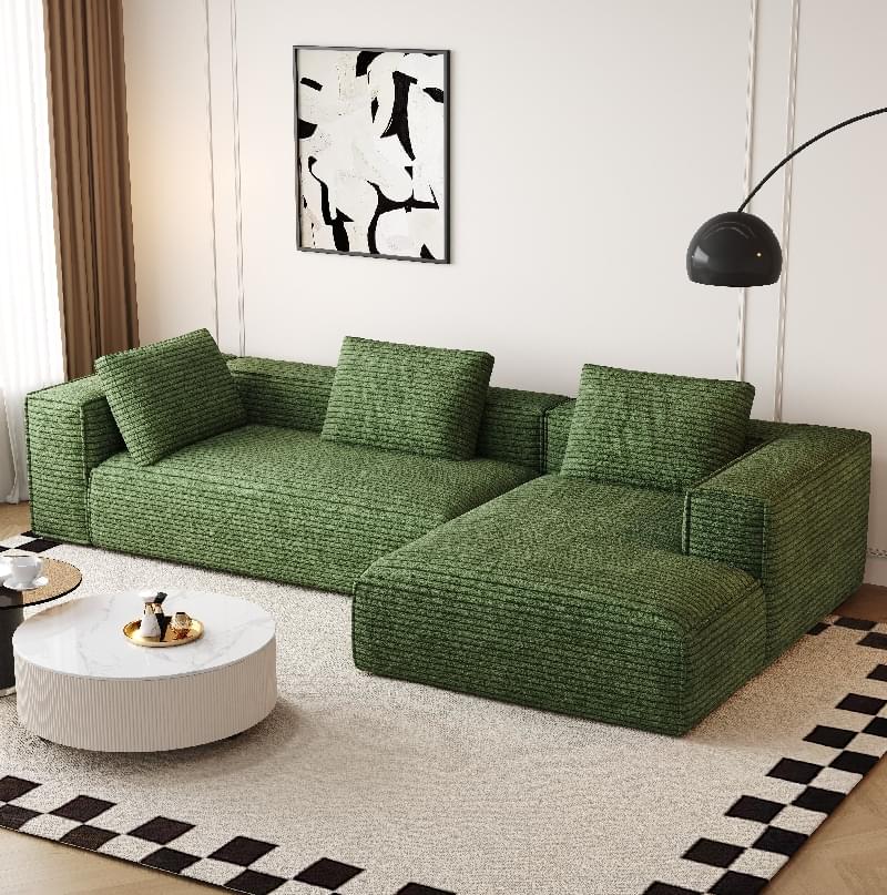 Modular Modern Fabric Vacuum Couch Box Packing High Density Sponge Compressed Sofa Set Furniture Foam