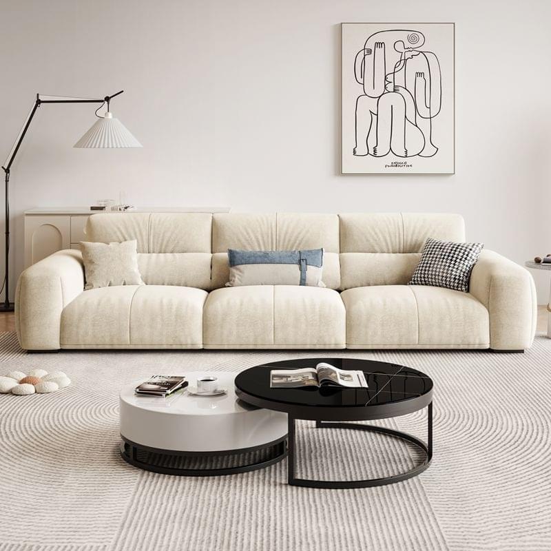 Modern Relaxing Tech Fabric Convertible Design Modular Sofa Set Lazy Chaise Lounge Sponge Living Room Furniture Sofa and Couch - Image 4