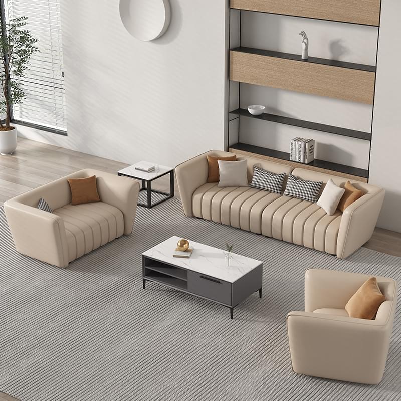 High Quality Modern Luxury Office Leather Sofa Set Furniture Modular Sofa Living Room Sofas